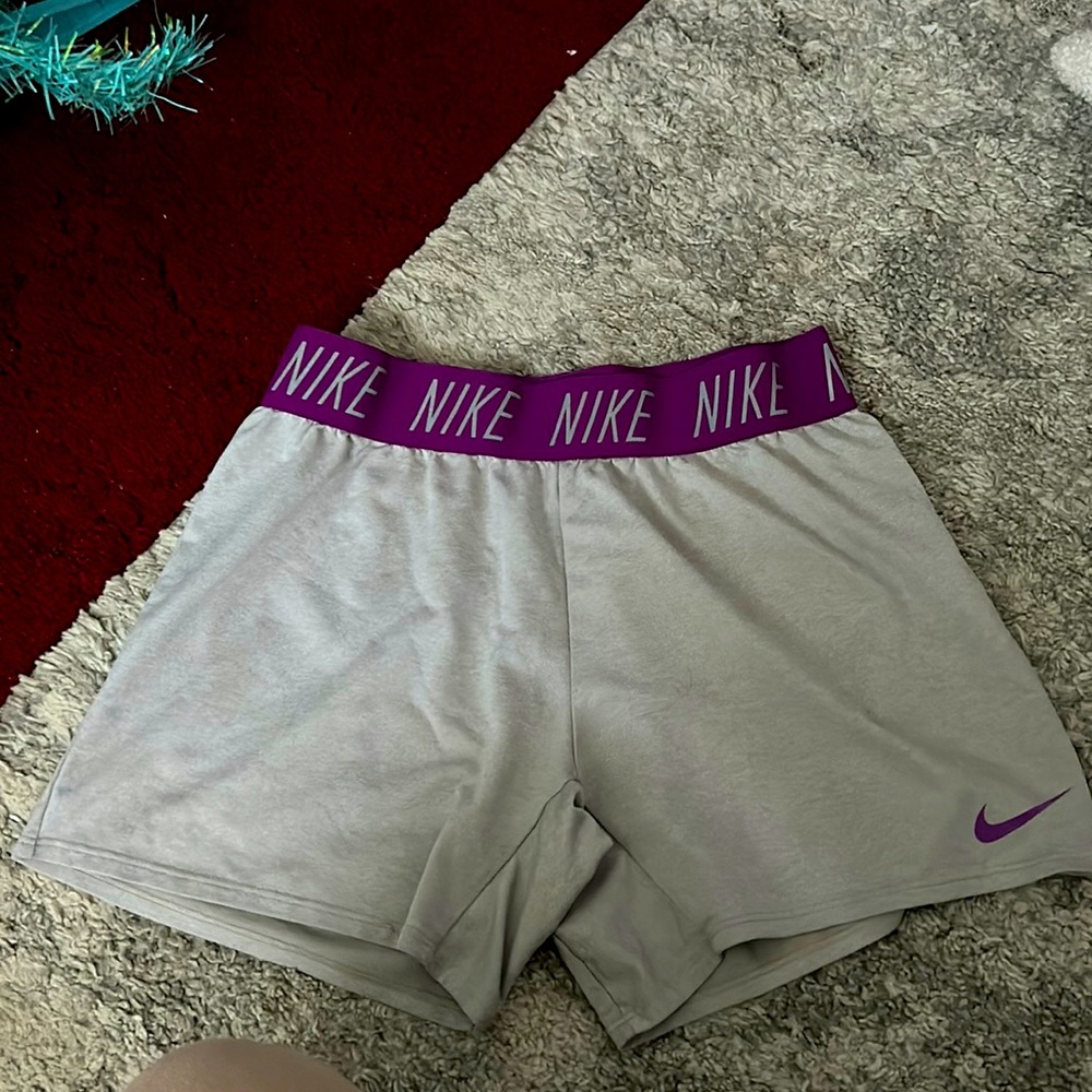 Nike purple and grey kids shorts